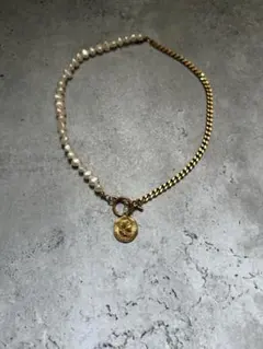 ーasymmetry pearl necklaceー　サージカルステンレス