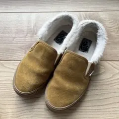 VANS スエード ファー付きスリッポン ブラウン