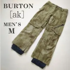 3130【美品】バートン ak スノボウェア パンツ ゴアテックス 迷彩風 M