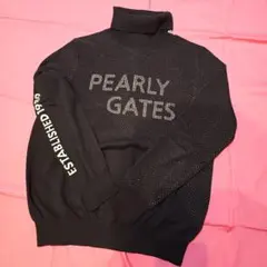 PEARLY GATES タートルネックセーター ネイビー