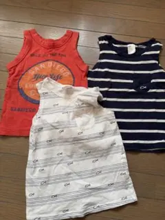 キッズ服 タンクトップ3枚セットとシャツ