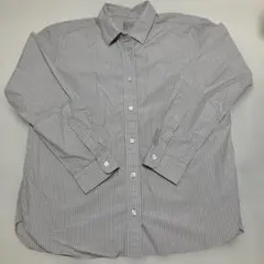 無印良品　長袖シャツ　ベージュ　　　ストライプ柄　XL 最終価格