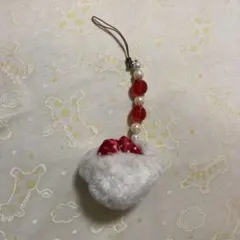 Disney ディズニー ミニー ストラップ ホワイト×レッド