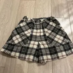 familiar 白系チェック柄 キュロット130