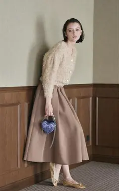 新品未使用タグ付★COEL★フレアスカート★ネイビー★YAMADAYA