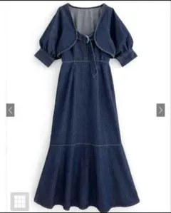 GRL ボレロ✕マーメイドキャミワンピースデニム セットアップ tu724