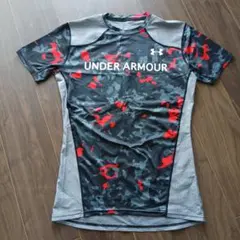 アンダーアーマー コンプレッション Tシャツ 迷彩 カモ柄 赤 Lトレーニング
