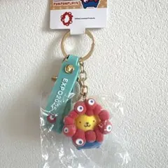 万博ミャクミャク サンリオ 立体マスコットストラップ クリア ポムポム