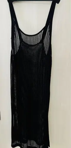DOUX ARCHIVES  メッシュ編みロングワンピース　ブラック　M