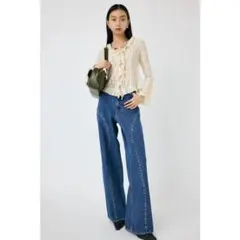 MOUSSY STUDDED ワイドストレートデニム （1）