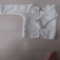 本日削除　値下げ　PETIT BATEAU ホワイト カーディガン 12m　美品