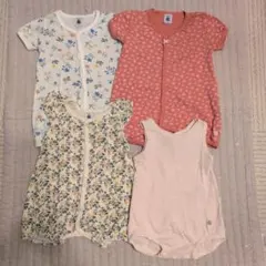 まとめ売り　プチバトー　半袖ロンパース　6Mサイズ　4着セット