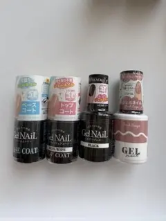 ブラックジェルネイルセット（ベース・トップコート付き）