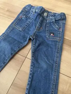 DOUBLE.B デニムブルー ストレートパンツ 80cm