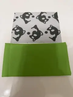 【新品未使用】Zoff 蛍光グリーン メガネケース＆メガネ拭き