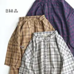 SamansaMos2新品タグ付き ティアードシャツワンピース グレー チェック