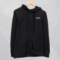 【スポーツMIX】裏起毛長袖パーカー スウェット 黒 古着 adidas