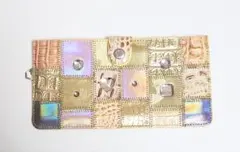 新作　アビステ　ミケランジェロ　薄型長財布　新品未使用　ゴールド