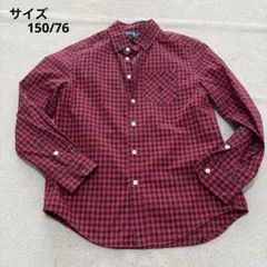 Ralph Lauren 赤系チェック長袖シャツ