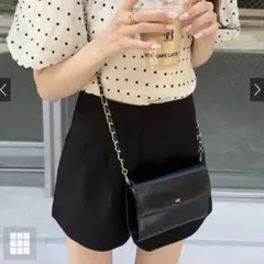 ハイウエストタックショートパンツ[at1647] M