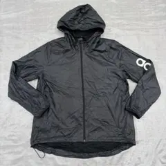 adidas ブラックウィンドブレーカー スポーツ ランニング アディダス