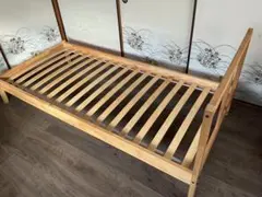 IKEA 木製シングルベッドフレーム 背もたれ付き