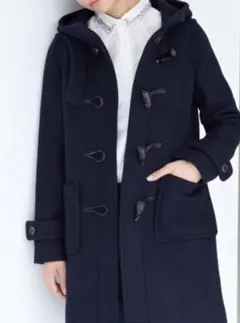 green label relaxing ダッフルコート　ネイビー　ウールコート