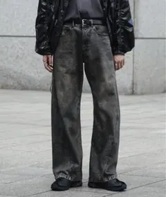 ⑤WYM LIDMN VINTAGE WASHED CURVED DENIM