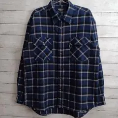 MICHIKO LONDON JEANS ネルシャツ Lサイズ ネイビー