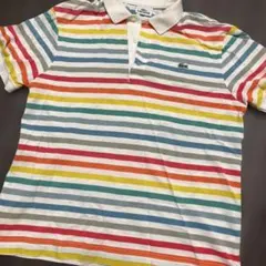 LACOSTE ストライプ ポロシャツ　M