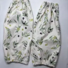 603アームカバー　腕カバー　オリーブ　生成り　ハンドメイド