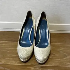 ウェディングシューズ 36 ホワイト BENIR ベニル