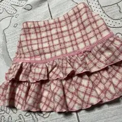 美品♡メゾピアノ ♡２段フリルスカート ♡１３０