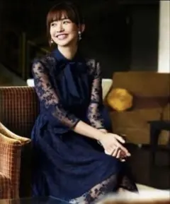 A*N様 フォーマル　ネイビー ドレス