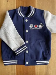 ユニクロ ミッキーマウス アウター 80cm ネイビー/グレー