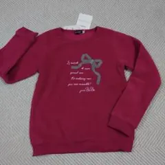 新品！紙タグ付！♥️BeBe♥️裏起毛 ブークレー トレーナー 140㎝ ピンク