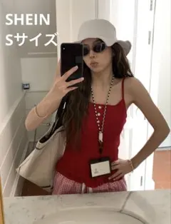 SHEIN キャミソール レッド Sサイズ