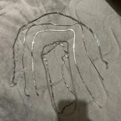 シルバーチェーンネックレス5本セット