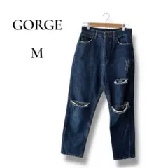 GORGE ゴージ　レディース　ダメージ　デニムパンツ　ジーンズ　ブルー　Mのサムネイル
