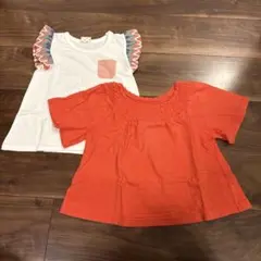 100size 女の子 夏用トップス 2枚セット