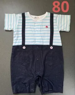 POLOベビー 半袖カバーオール 80cm