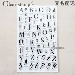 クリアスタンプ　透明スタンプ　スタンプシート　S892　アルファベット　文字