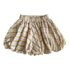 チェック柄 バルーンスカート ミニスカート 平成