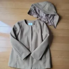 earth music&ecology フード付きジャケット M ベージュ