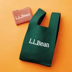 新品 L.L.Bean ニット素材 ロゴ入りバッグ ポーチ エルエルビーン