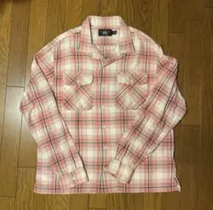 RRL ラルフローレン オープンカラー チェックネルシャツ Lサイズ
