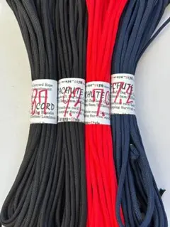 アウトレット★端切れ・パラコード・即決OK・限定・ブラック・ネイビー系×４