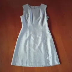 東京ソワール ワンピース　シルバーグレーM　セレモニー結婚式ドレス