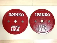 【美品】IVANKO（イヴァンコ）25kg オリンピックプレート２枚セット①のサムネイル