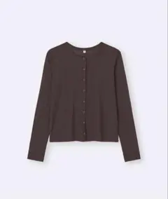 GU ソフトシアーカーディガン DARK BROWN Sサイズ